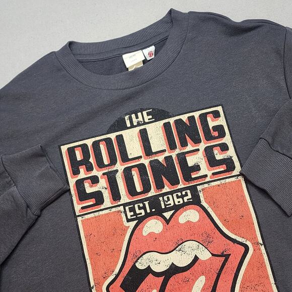 H&M The Rolling Stones Vintage‎ Inspired Women's Gray Sweatshirt Size XS - Picture 3 of 6